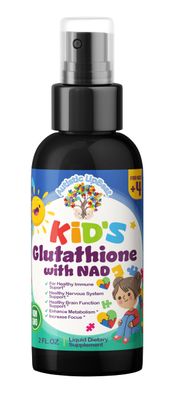 Autistic UpBeat: Kid&#39;s Glutathione with NAD Spray - 60 Servings, Antioxidant, Immune Support, Energy Booster, Cellular Health, Detoxification, Brain Function Cognitive Support, Easy-to-Use