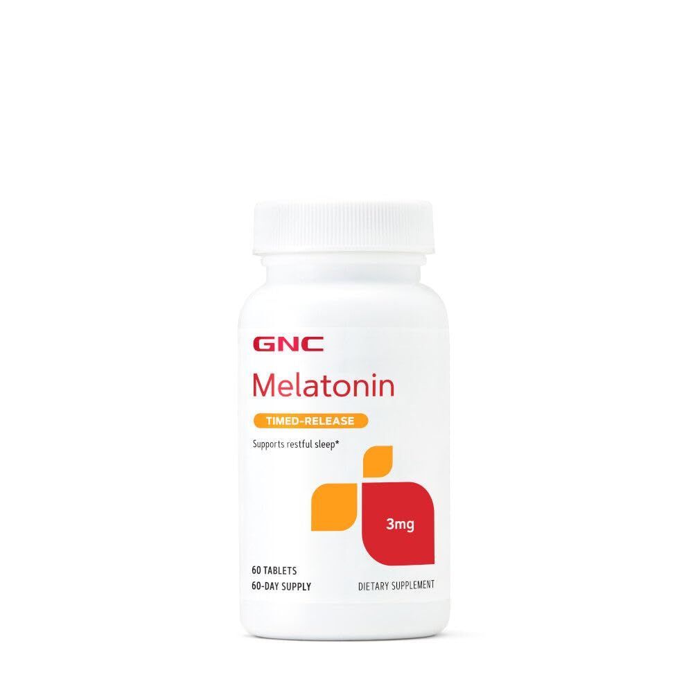 GNC Melatonin 3 mg - 60 Tablets (60 Servings)