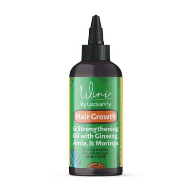 Wini by Locsanity Hair Growth Oil for Locs, Dreadlocks, Dreads, Loose Natural Hair - Blackberry, Alma, Moringa, Tamanu, Flax Seed, Ginseng, Hibiscus, Bhringraj 100 Narural Vegan 4 OZ