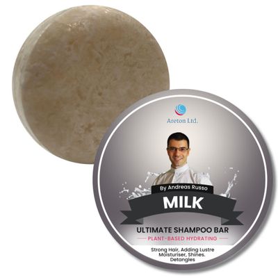 HandMade Milk Shampoo Bar Natural Conditioner For Dry Hair, Prevents Split Ends With Plant Based Hydrating SLS Free Shampoo