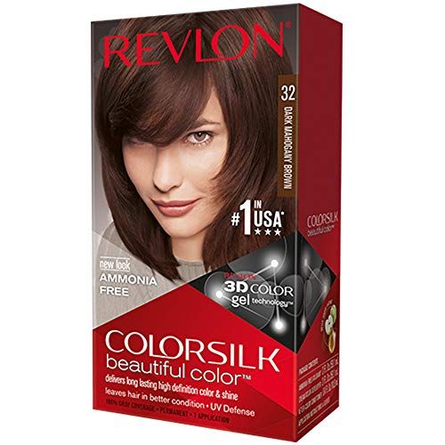 Revlon ColorSilk Hair Color, 32 Dark Mahogany Brown 1 ea (Pack of 12)