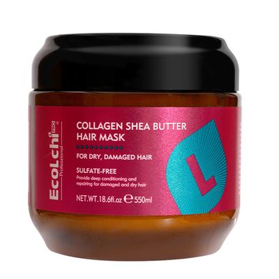 Melous Ecolchi Collagen Hair Mask, Deep Repair Conditioning Hair Treatment Argan Oil Keratin Hair Essence Mask for Dry, Damaged, Frizzy Hair 500ml 16.9 fl oz