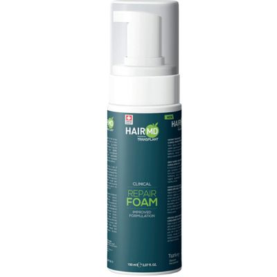 HairMD Transplant Clinical Foam - 150ml Men&#39;s Hair Growth Formula - Nourishes and Repairs Post-Transplant Scalp - Gentle Cleansing for Sensitive Skin