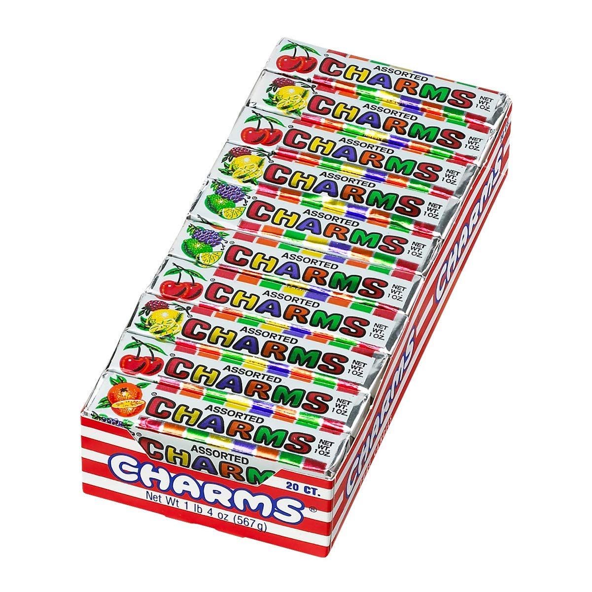 Charms Squares, Assorted Fruit Flavors, 20 Count (Pack of 1)
