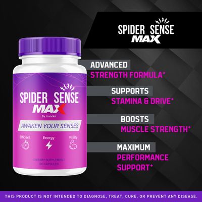 (5 Pack) Spider Sense Max Pills for Men - SpiderSense Max Capsules for Men Advanced Formula 2025, 5 Bottles for 5 Months