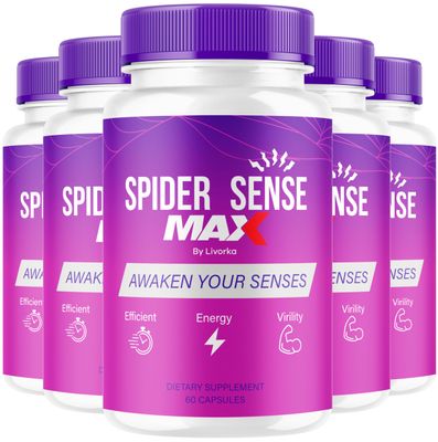 (5 Pack) Spider Sense Max Pills for Men - SpiderSense Max Capsules for Men Advanced Formula 2025, 5 Bottles for 5 Months