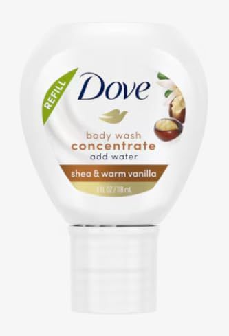 Dove Body Wash Concentrate Refill Shea Warm Vanilla or Instantly Soft Skin Refill for use reusable bottle 4 fl oz 118 ml - 1 Count