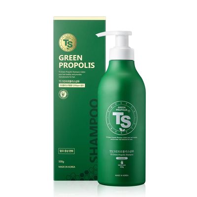 TS Green Propolis Shampoo - Anti-Thinning Korean Shampoo, Clinically Proven, For Women Men, Natural Daily Routine Shampoo, 17.64 Fl oz