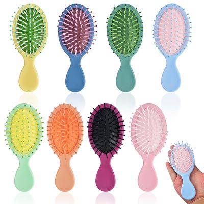 8 Pieces Mini Wet Hair Brush, Travel Detangling Brush Mini Hair Brushes for Most Hairs Types Home, Bridesmaid, Birthday, Christmas, Women&#39;s Grooming Essentials Multicolor
