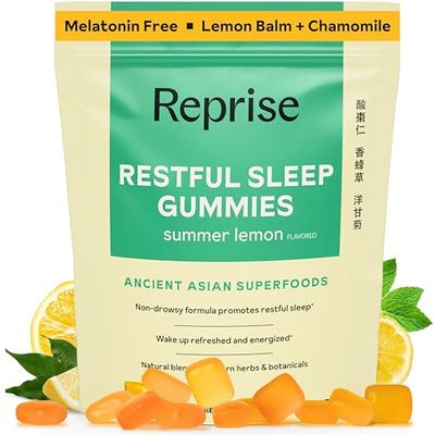 Melatonin Free Natural Sleep Aid Gummies for Adults NO Melatonin Herbal Jujube Chamomile, Lemon Balm - Deep Sleep Supplement Relaxation for zzz, 45 Vegan Gummies (45 Gummies (1 Pack))