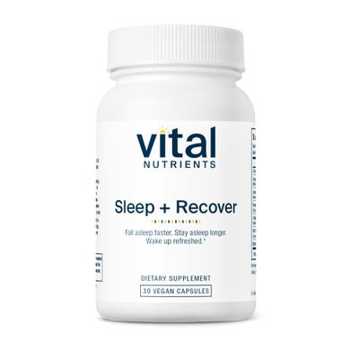 Vital Nutrients Sleep Recover - Vegan Supplement - Sleep Support - Melatonin, Ashwagandha L-Theanine - Gluten, Dairy Soy Free - 30 Capsules