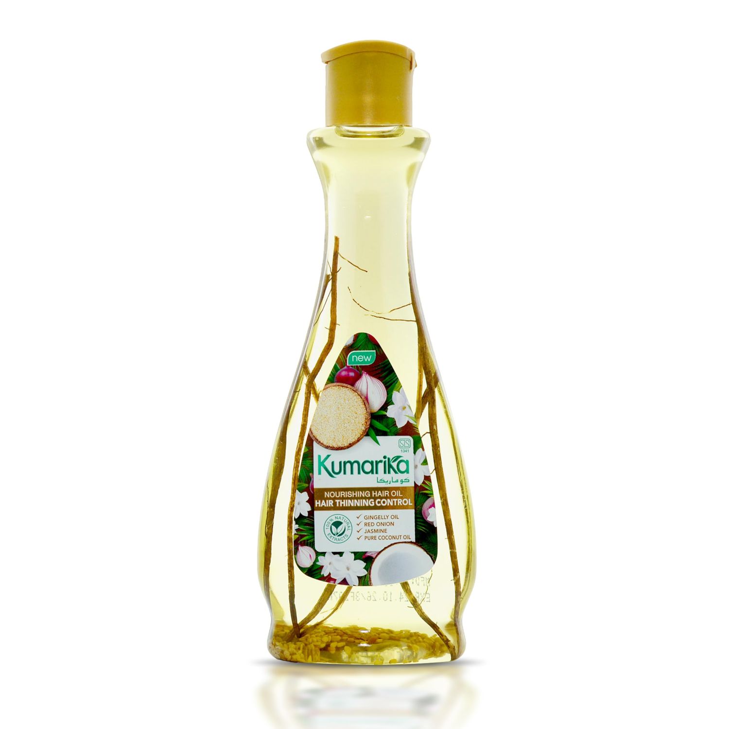 Kumarika Thinning Control Nourishing Hair Oil 6.76oz- Get thick healthy hair stop hair thinning - Infused with Coconut, Sesame, Red Onion and Jasmine, a light non sticky natural hair oil