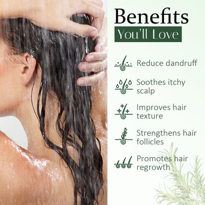 Tea Tree Oil Shampoo, Clarifying Shampoo for Women and Men, Rosemary Biotin Hair Growth for Thinning Hair Hair Loss - Removes Buildup, Refreshes Scalp, Strengthens Hair, For All Hair Types