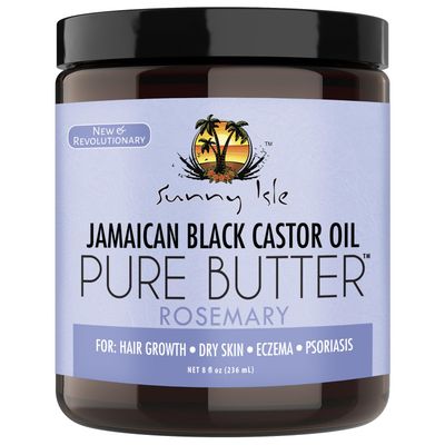 Sunny Isle Rosemary Jamaican Black Castor Oil Pure Butter 8oz Promotes Hair Growth Effective Moisturizer Hair Skin All Types Textures