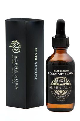 Alpha Aura Rosemary Oil for Hair Growth, Hair Strengthening Treatment Serum for All Hair Types, 2 Ounce