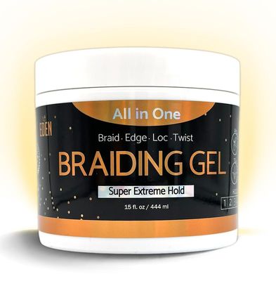 EDEN Braiding Gel (15 Fl Oz) No Flaking or Whitening
