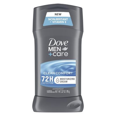 Dove MenCare Antiperspirant Deodorant 48-hour sweat and odor protection Clean Comfort Antiperspirant for men formulated with vitamin E and Triple Action Moisturizer 2.7 oz pack of 3