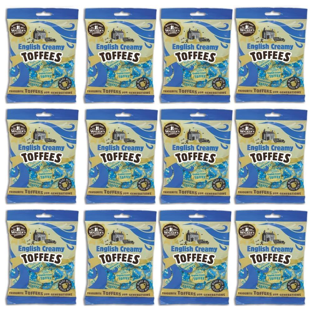Walkers&#39; Nonsuch English Creamy Toffees with Whole Milk Butter Imported from UK Traditional British Sweets Classic English Toffee 5.29 Oz (Pack of 12)