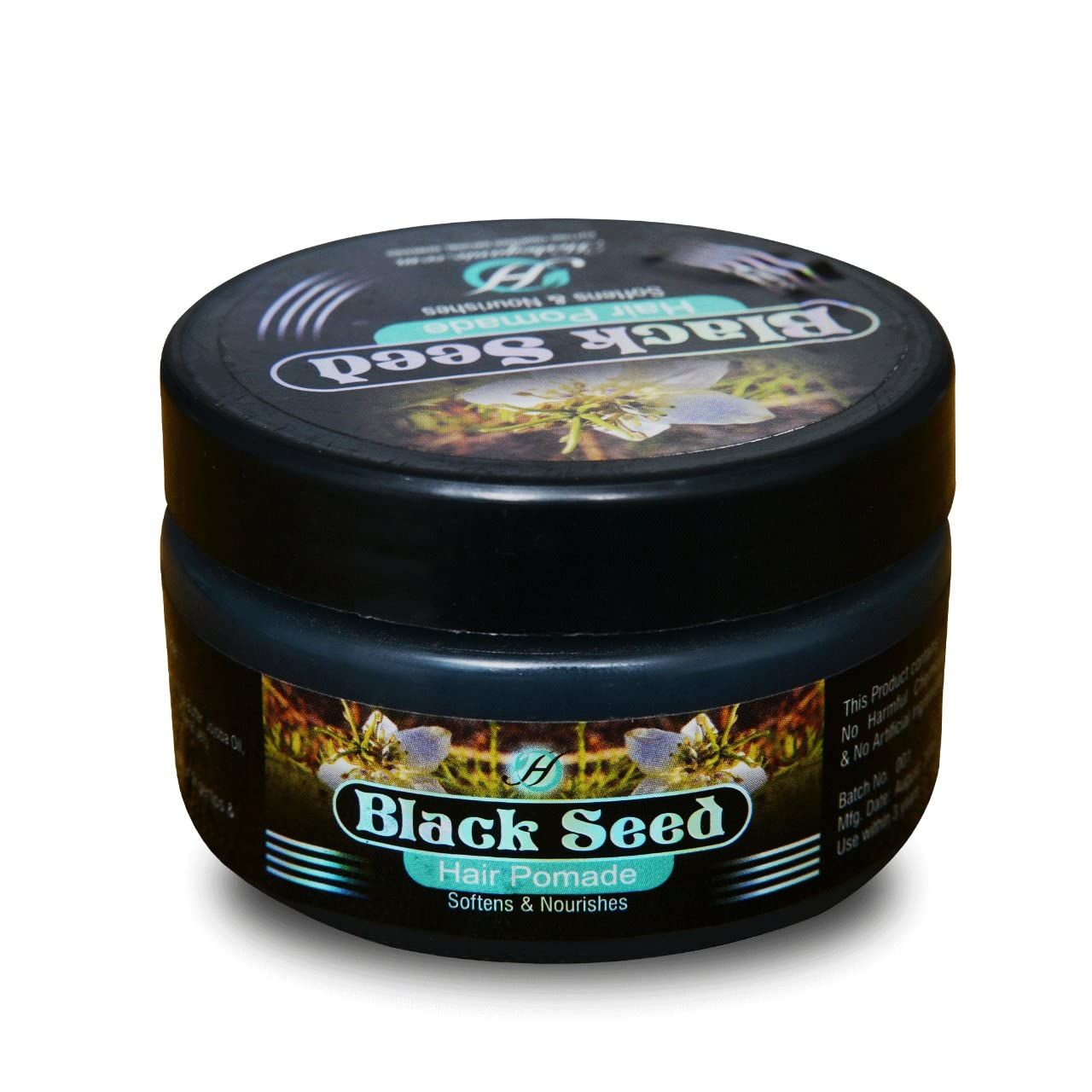 HERBOGANIC Black Seed Hair Pomade Softens Nourishes Hair Long lasting Hold Natural Hair Pomade Protects Hair from Environmental Damages