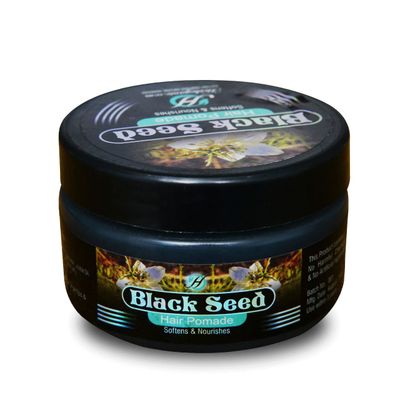 HERBOGANIC Black Seed Hair Pomade Softens Nourishes Hair Long lasting Hold Natural Hair Pomade Protects Hair from Environmental Damages