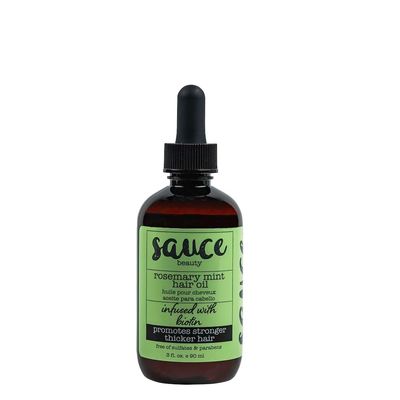 SAUCE BEAUTY Hair Oil, Rosemary Mint with Biotin (3 Fl Oz) Helps Promote Hair Growth Rejuvenation, Scalp Oil for Thicker, Stronger Hair, No Parabens