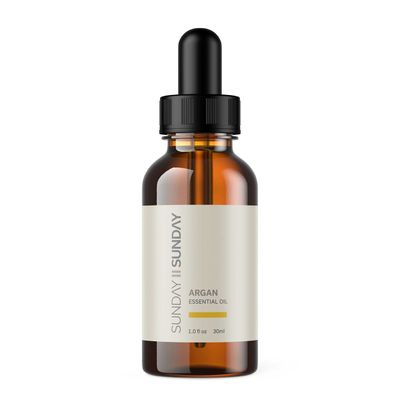 SUNDAY II SUNDAY 100 Pure Argan Oil I All Natural Essential Oil for Hair and Scalp I Multi-Use Moisturizer I 1 fl oz