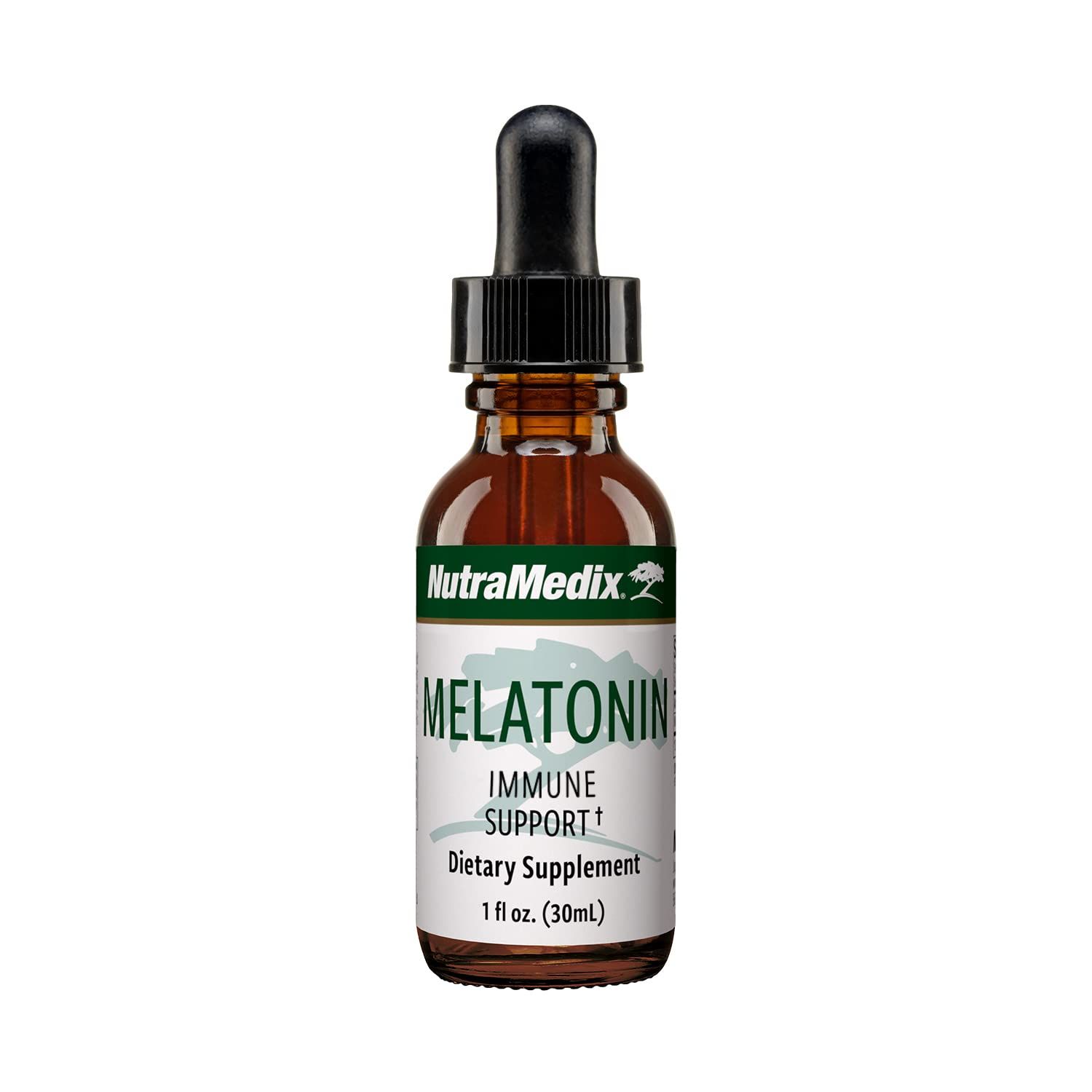 NutraMedix Melatonin Night Time Support Drops for Occasional Sleeplessness - Liquid Melatonin for Optimal Rest, Immune System Mood Support - May Help with Feeling Groggy (1oz 30ml)