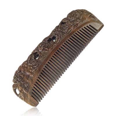 NIIIYTYB Wooden Comb for Women Handmade Carved Natural Sandalwood Style Anti-Static Comb Men&#39;s Mustache Beard Care No Snag Brush Natural Hair Comb for Women&#39;s Head Hair Accessory