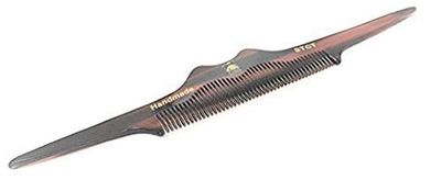 G.B.S Stylish STCT Handmade Hair Comb- Cellulose Acetate Unbreakable Combs, Mustache Comb for Mens, Teasing Hair Comb, Unique Design, Tortoise Shell Anti-Static, Fine Tooth Pack of 3