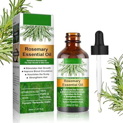 PMRXSETD Rosemary Hair Oils for Growth, Strengthening, Nourishing Improving Scalp Circulation, Rosemary Oil for Hair Growth, 1.01 Fl Oz, Unisex Adult
