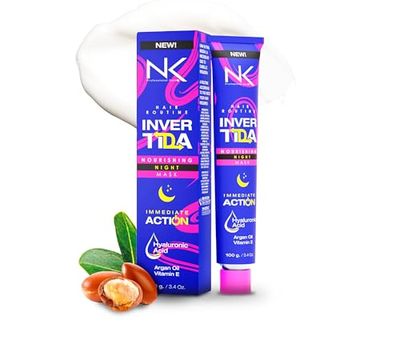NK Professional Care Nourishing Hair Mask - Hydrating Hair treatment with Hyaluronic Acid, Argan Oil Vitamin E - Mask for Dry Damaged Hair, Anti-Frizz Repair Treatment 100g tube.