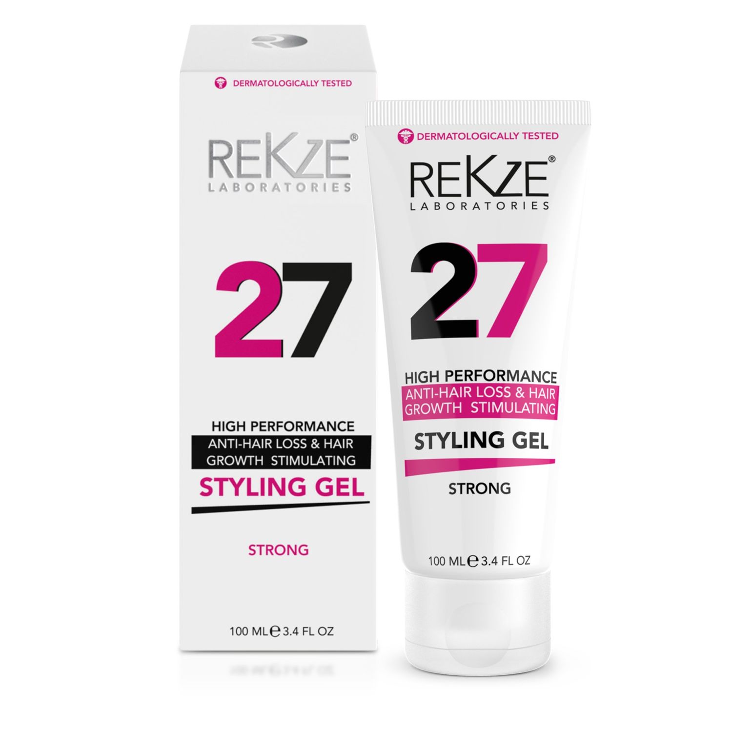 REKZE 27 Styling Gel wUnique Premium Hold Strong Formula for Hair Thickening, Anti-Hair Loss Thinning Hair - Hair Protection, Reduces Breakage For Men Women