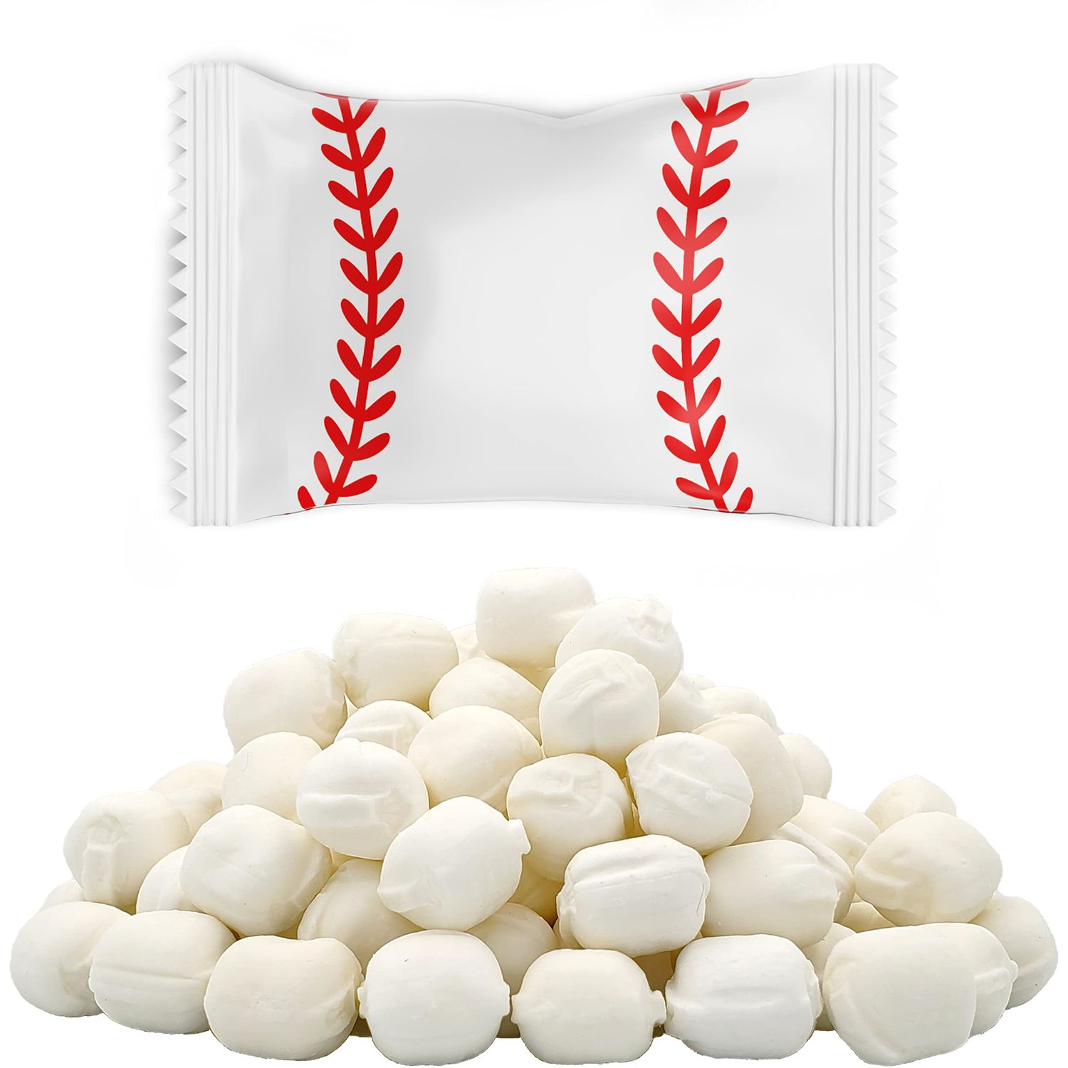 Baseball Sports Buttermints, Mint Candies, After Dinner Mints, Butter Mint Candy, Fat-Free, Kosher Certified, Individually Wrapped (110 Pieces)