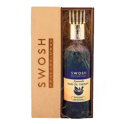 SWOSH 100 Ayurvedic Hair Oil, Bhringraj and Amla Oil, No parabens, sulphates, silicones or synthetic colours, 100ml