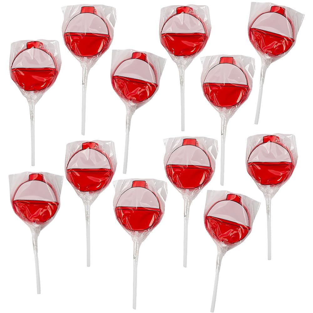 Fishing Themed Individually Wrapped Lollipops, 12 Pieces, Little Fisherman, Bobber, Birthday Party Favors
