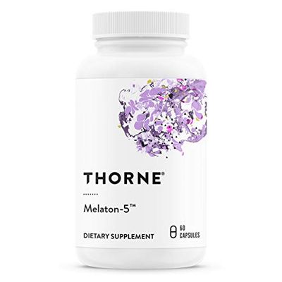 THORNE Melaton-5-5mg Melatonin - Supports Circadian Rhythms, Restful Sleep, and Relaxation - Gluten-Free, Soy-Free, Dairy-Free - 60 Capsules