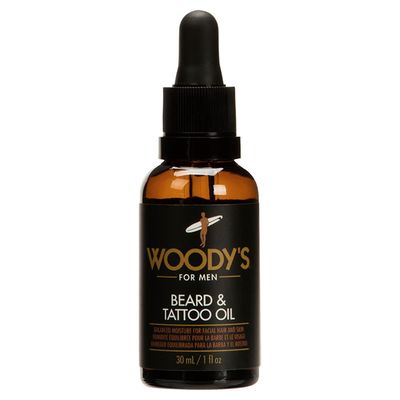 Woody&#39;s Beard Tattoo Oil for Men - Hydrating Facial Hair Skin Moisturizer, Enhances Beard Growth Tattoo Vibrancy, Lightweight Non-Greasy, 1 fl oz