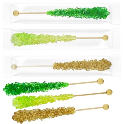Fruidles Rock Candy Lollipops, Luck of the Irish Pops Candy Suckers, Color and Flavor Assortment, Individually Wrapped (Pack of 12)