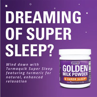 Turmaquik 3.2 Ounce Organic Golden Moon Milk Powder - Super Sleep Blend with Melatonin, Valerian, Chamomile, Lemon Balm, Turmeric, Ginger, Black Pepper, Curcumin, Cinnamon, and Cardamom