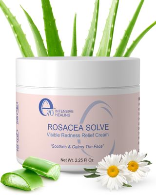 e70 Rosacea Solve Face Moisturizer - Redness Corrector for Face Rosacea Cream with Aloe Vera Hyaluronic Acid - Day-Night Cream for Women Men, 2.25 fl. oz., Single