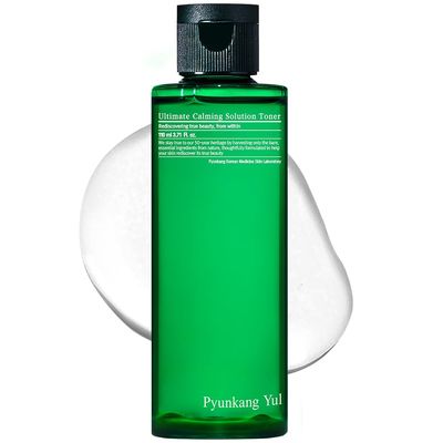 PKY Pyunkang Yul Ultimate Calming Solution Toner with Honeysuckle Flower, Ceramides, Hyaluronic Acid, Centella Asiatica, for Moisturized, Nourishing, Sensitive, Tired Facial Skin 3.71fl.oz.