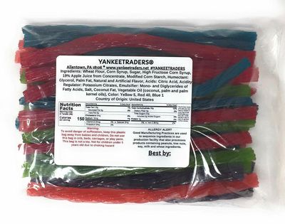 YANKEETRADERS Assorted Fruit Licorice Twists 12 oz. Bag