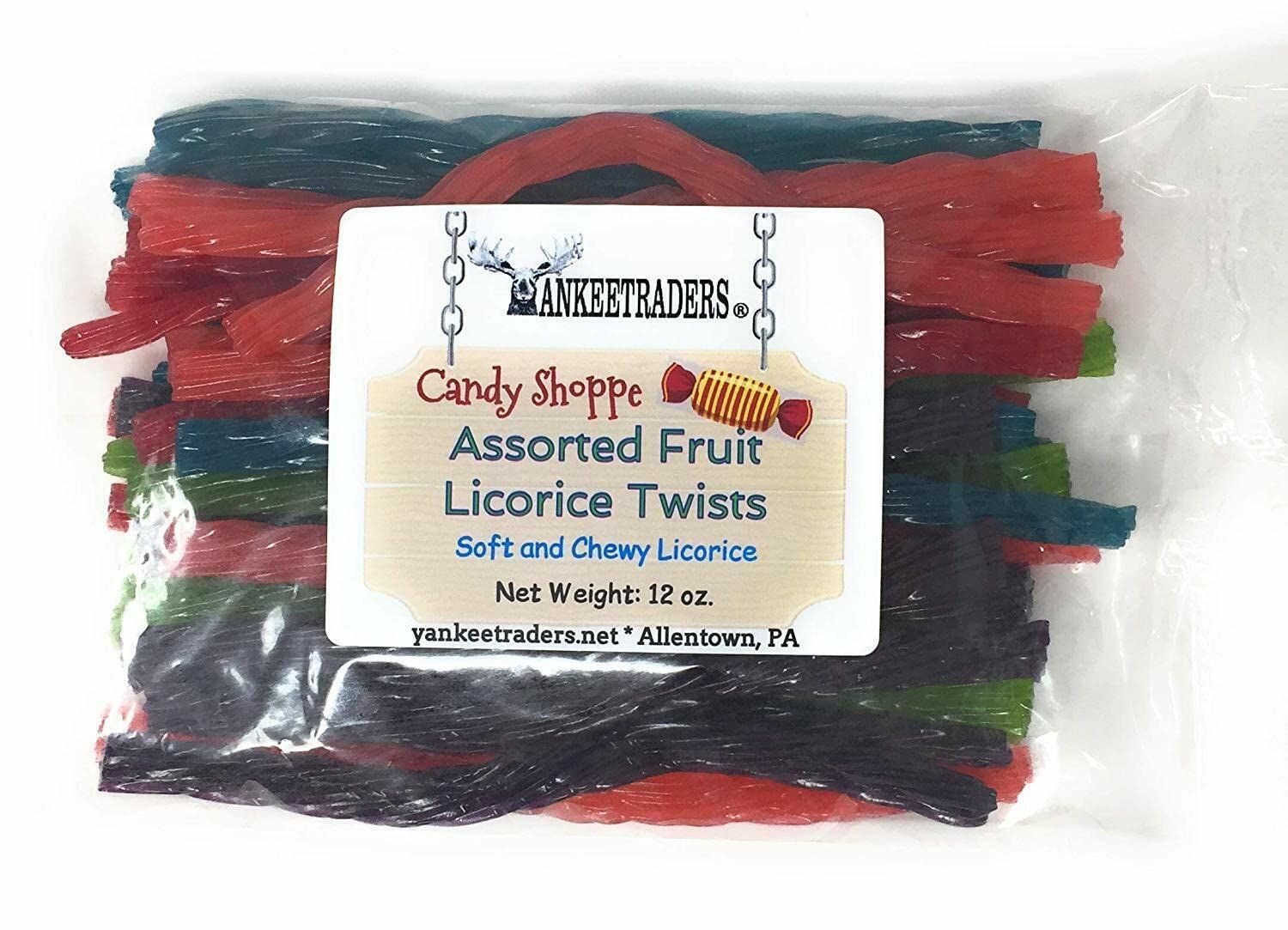 YANKEETRADERS Assorted Fruit Licorice Twists 12 oz. Bag