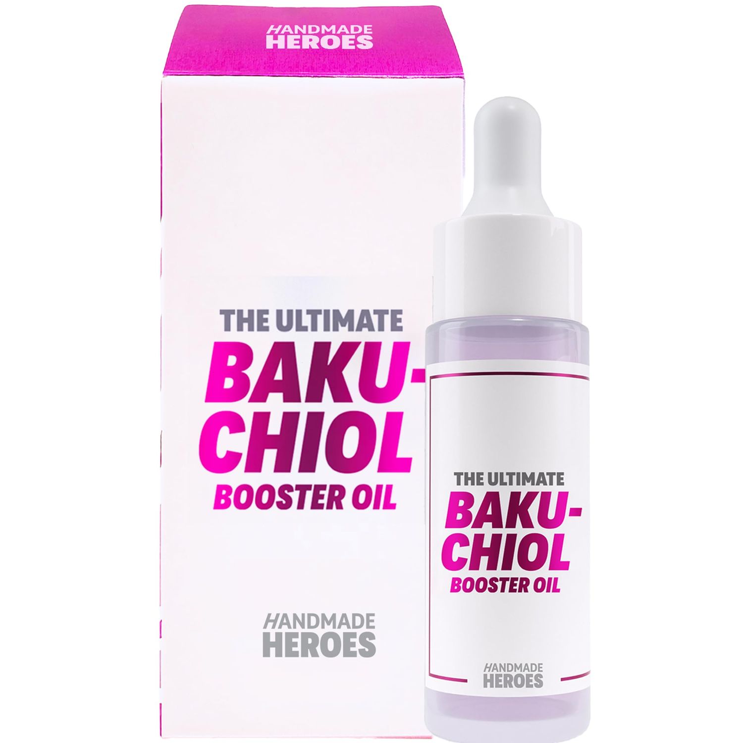 Handmade Heroes 2 Bakuchiol Oil with Sugarcane Squalane, All Natural Retinol Alternative Facial Oil For Radiant and Line Smoothing, Travel size skincare 0.3 fl oz