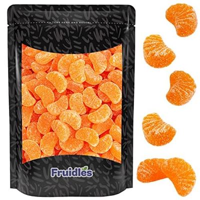 Fruidles Orange Gummi Slices Candy, Delicious Sugar Coated Fruit Flavors Gummies (1 Pound)