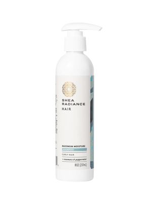 Shea Radiance Maximum Moisture Shampoo with Rosemary Peppermint Ultra-Nourishing Color Safe Great for Curly, Dry, Normal Hair Types 8oz