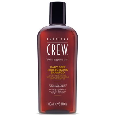 American Crew Shampoo for Men, Daily Deep Moisturizer, Naturally Derived, Vegan Formula, Citrus Mint Fragrance, 3.3 Fl Oz