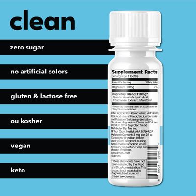 Tru Dream Shot, Melatonin Extra Strength Sleep Aid Shots with Magnesium, Cherry Berry Flavored Wellness Shots, Caffeine Free, Kosher, Gluten Free, Vegan, Low Calories, Zero Sugar, 2oz (Pack of 12)