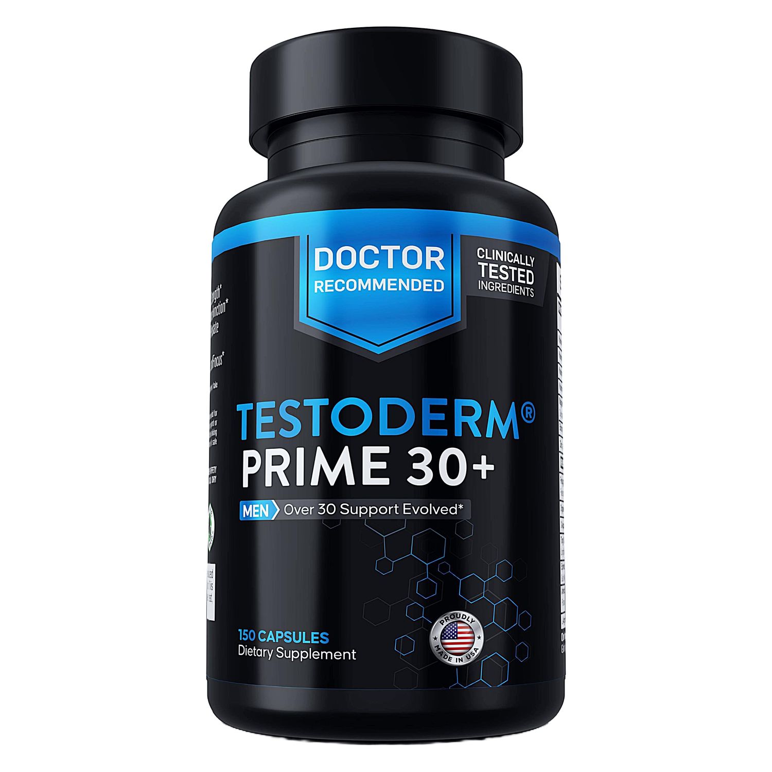 Testoderm Men Over 30, Power UP - Hair Thinning? Low Manhood Energy? Doctor endorsed, Comprehensive Support for Vitality, Manhood, Hair Support, Focus, All While combating Negative DHT Effects