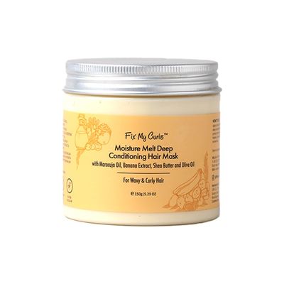 FIX MY CURLS Moisture Melt Deep Conditioning Hair Mask for Dry, Damaged, and Chemically Treated Hair 8 Magical Oils, Shea Butter, Vitamins Pro-Keratin Bond Repair Weekly Revitalization, (5.29 oz)
